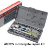  40 PCS Multifunction Cars Motorcycles Combination Socket Wrench Set Tool