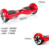 Electric Skateboard Hoverboard Self Balancing Scooter two 6.5 inch Wheel with Led Bluetooth Speaker 6.5 inch EU/RU warehouse