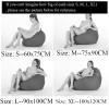 Bean Bag Sofa Cover Lounger Chairs Sofa Ottoman Seat Living Room Furniture No Filler Beanbag Beds Pouf Puff Couch Lazy Tatami