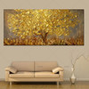 Hand Painted Knife Gold Tree Oil Painting On Canvas Large Palette 3D Paintings For Living Room Modern Abstract Wall Art Pictures