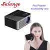 Salange T200 Pocket Mini Projector,Touch keys HDMI USB AV Video Game Projector LED Beamer Support Power Bank Charging