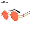MOLNIYA New Small Round Sunglasses Men Retro Red Yellow 2019 Gold Frame Steampunk Round Metal Sun Glasses for women unisex