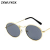 2018 New Fashion Small Metal Frame Steampunk Sunglasses Men Women Vintage Oval Sun Glasses Female Eyewear Oculos De Sol