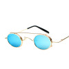  MOLNIYA 2018 Design Small Oval Sunglasses Steampunk Sun Glasses Women Mirror Luxe 80s Round Sunglasses Mens Flat Lens Vintage UV