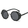 BARCUR Vintage Aluminum Magnesium Sun glass Men Polarized Sunglasses Round Steampunk Shades Brand Designer Eyewear