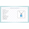  CZCITY 925 Sterling Silver Cushion-Cut Genuine Sky Blue Topaz Pendant Necklace With 40+5cm Box Chain Fine Silver Jewelry Women