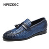 NPEZKGC Brand Men Shoes 2018 New Breathable Comfortable Men Loafers Luxury Tassel Weave Men's Flats Men Casual Shoes Big Size 48