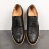NPEZKGC Fashion Vintage British Style Casual Men Shoes Oxfords Business Man Flats Footwear Breathable Comfortable Outdoor Shoes
