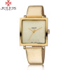 2017 JULIUS Quartz Brand Lady Watches Women Luxury Rose Gold Antique Square Leather Dress Wrist watch Relogio Feminino Montre