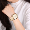 2017 JULIUS Quartz Brand Lady Watches Women Luxury Rose Gold Antique Square Leather Dress Wrist watch Relogio Feminino Montre
