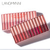  LANGMANNI 12pcs/set Waterproof Matte Lipstick Hot Sexy Long-lasting Liquid Lipstick Velvet Mate Lip Gloss Lip Kit Makeup Set