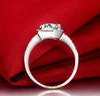  Amazing! Natural! 2 Ct Heart-Shape SONA Weeding ring, silver white engagement ring for women 