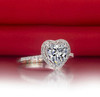  Amazing! Natural! 2 Ct Heart-Shape SONA Weeding ring, silver white engagement ring for women 