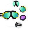 Water Sports Swimming Glasses Anti-Fog Goggle with Big Frame Lenses Colorful Electroplated Goggles with UV Protection Goggle