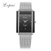 Lvpai Brand Women Bracelet Watch Silver Square Luxury Crystal Alloy WristWatches Women Fashion Men Watch Quartz Elegant Clock