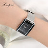 Lvpai Brand Women Bracelet Watch Silver Square Luxury Crystal Alloy WristWatches Women Fashion Men Watch Quartz Elegant Clock