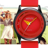 AFFUTE Brand Fashion Casual Candy Red Silicon Rubber Strap Womens Sport Quartz Analog Watches Female Girls Lady Wristwatch Clock