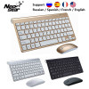 Ultra Slim Wireless Keyboard Portable Mouse Keyboard Set For Mac/Notebook/TV Box/PC 2.4G Russian keyboard for IOS Android Win 10