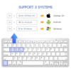 Multi-Lingual Universal Wireless Bluetooth Keyboard Ultra Slim Compatible for Apple iOS iPad Android Tablets Windows Mac OS