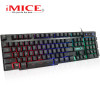 Wired Gaming Keyboard Mechanical Feeling Backlit Keyboards USB 104 Keycaps Russian Keyboard Waterproof Computer Game Keyboards