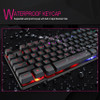 Wired Gaming Keyboard Mechanical Feeling Backlit Keyboards USB 104 Keycaps Russian Keyboard Waterproof Computer Game Keyboards