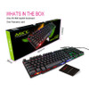 Wired Gaming Keyboard Mechanical Feeling Backlit Keyboards USB 104 Keycaps Russian Keyboard Waterproof Computer Game Keyboards