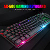 Wired Gaming Keyboard Mechanical Feeling Backlit Keyboards USB 104 Keycaps Russian Keyboard Waterproof Computer Game Keyboards