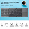 3 in 1 Wireless Bluetooth Keyboard Super Slim Touchpad Twice Foldable Keypad Rechargeable for Tablet/Laptop Android/IOS devices