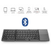 3 in 1 Wireless Bluetooth Keyboard Super Slim Touchpad Twice Foldable Keypad Rechargeable for Tablet/Laptop Android/IOS devices