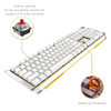 Ergonomic Anti-ghosting 104 Keys Gaming Mechanical Keyboard with USB Wired LED Backlight for Mac Desktop PC Gamer Black or Whit