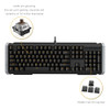 Ergonomic Anti-ghosting 104 Keys Gaming Mechanical Keyboard with USB Wired LED Backlight for Mac Desktop PC Gamer Black or Whit