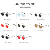 SHAUNA Retro Small Round Punk Sunglasses Men Vintage Clear Red Tinted Sun Glasses Women