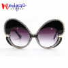 2017 sunglasses women brand designer Butterfly Big Frame Rhinestone sunglasses men sunglasses Oversize oculos de sol feminino