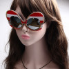 2017 sunglasses women brand designer Butterfly Big Frame Rhinestone sunglasses men sunglasses Oversize oculos de sol feminino