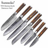 SUNNECKO Chef Knife Damascus Steel Japanese VG10 Kitchen Knives Set Pakka Wood Handle Slicing Utility Paring Bread Santoku Knife