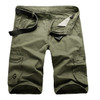 2019 Upgrade version Mens Cargo Shorts Casual Shorts Fashion Pockets Solid Color Army Green Shorts Large V7C1S001 (No belt)