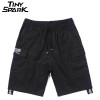 Hip Hop Cargo Short Pocket Mens Casual Short Side Ribbon Swag Streetwear Shorts Elastic Waist New 2018 Summer Knee Length Cotton