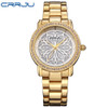 Relogio Feminino CRRJU Luxury Brand Women Dress Watches Steel Quartz Watch Diamonds silver Watches For Womans Wristwatches