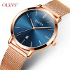 Genuine watch OLEVS Brand Luxury Women Watches Waterproof Business Rose Gold Stainless Steel Ladies Quartz Calendar Wrist watch