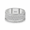 Charming Promise ring Micro Pave AAAAA Cz Stone Real 925 Sterling silver Engagement wedding band ring for women Party Jewelry