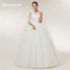 Fansmile Real Photo Cheap Vintage Lace Ball Wedding Dresses 2019 Vestido de Novia Customized Plus Size Bridal Gowns FSM-370F