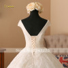 Loverxu Vestido De Noiva V Neck Lace Ball Gown Wedding Dresses 2019 Cap Sleeve Embroidery Beaded Vintage Bridal Gown Plus Size