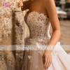 New Arrival Charming Strapless Lace Up A-Line Wedding Dress 2019 Gorgeous Appliques Beaded Princess Bridal Gown Vestido de Noiva