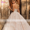 New Arrival Charming Strapless Lace Up A-Line Wedding Dress 2019 Gorgeous Appliques Beaded Princess Bridal Gown Vestido de Noiva