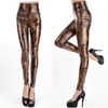 2018 New Fashion Women Sexy Skinny Faux Leather High Waist Leggings  Leopard Snake Print Legins Leggings Workout Pants S/M/L/XL