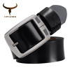 COWATHER 100% men's cow genuine leather male strap pin buckle fashion adjustable black brown coffee gift wrap