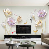 Chinese Style Flower 3D Wallpaper Wall Stickers Living Room Bedroom Bathroom Home Decor Decoration Poster