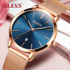 OLEVS Women Watch Elegant Brand Famous Luxury Gold Quartz Watches Ladies Steel Clock Geneva Wristwatches