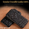 Genuine Real Crocodile Leather Phone Case for iPhone XS Max 3D Alligator Skin Back Cover For iPhone XR Case iPhone XS iPhone X