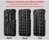 Genuine Real Crocodile Leather Phone Case for iPhone XS Max 3D Alligator Skin Back Cover For iPhone XR Case iPhone XS iPhone X